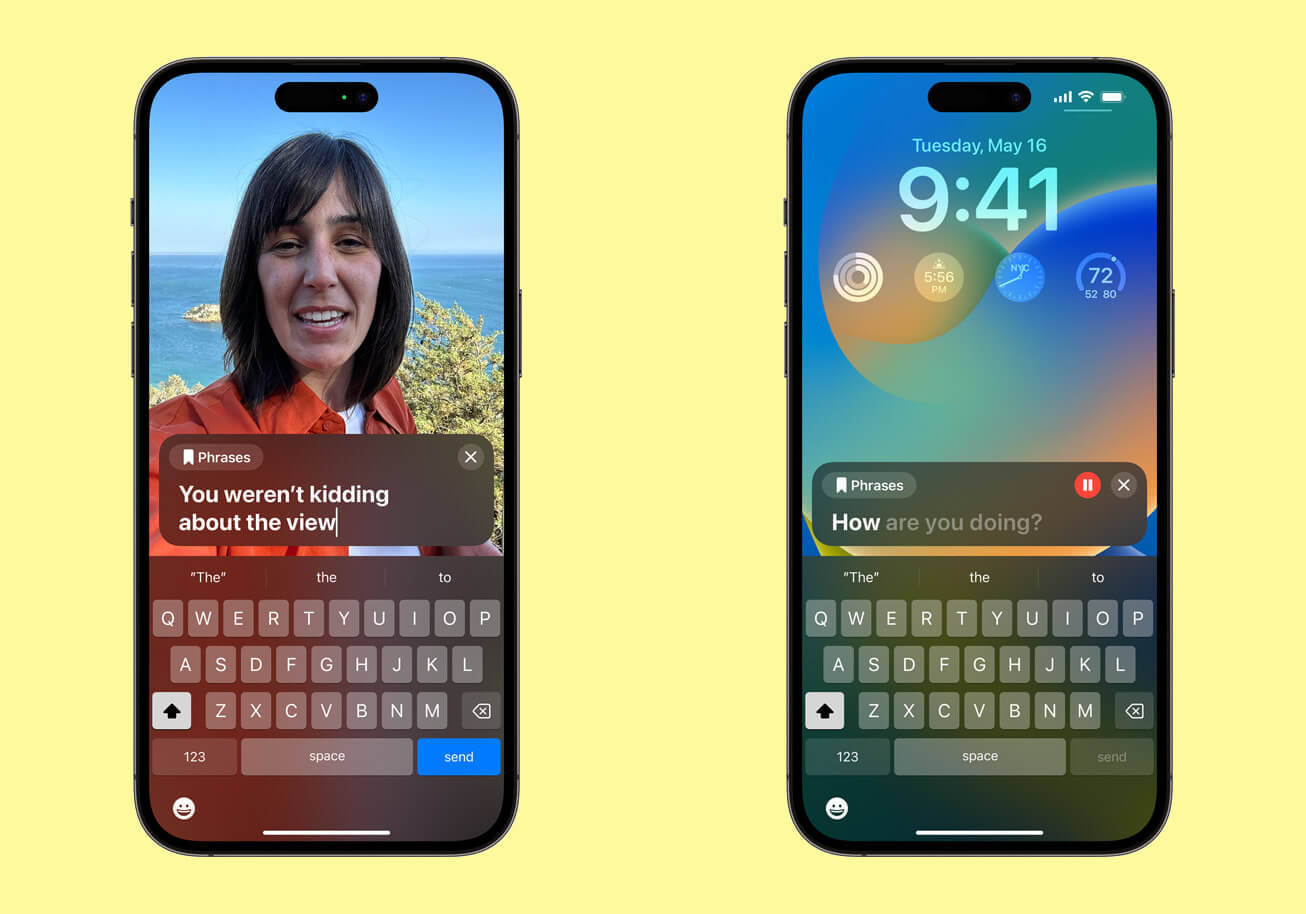 Live Speech будет доступен даже с экрана блокировки, чтобы вы сразу могли вступить в диалог. Фото.