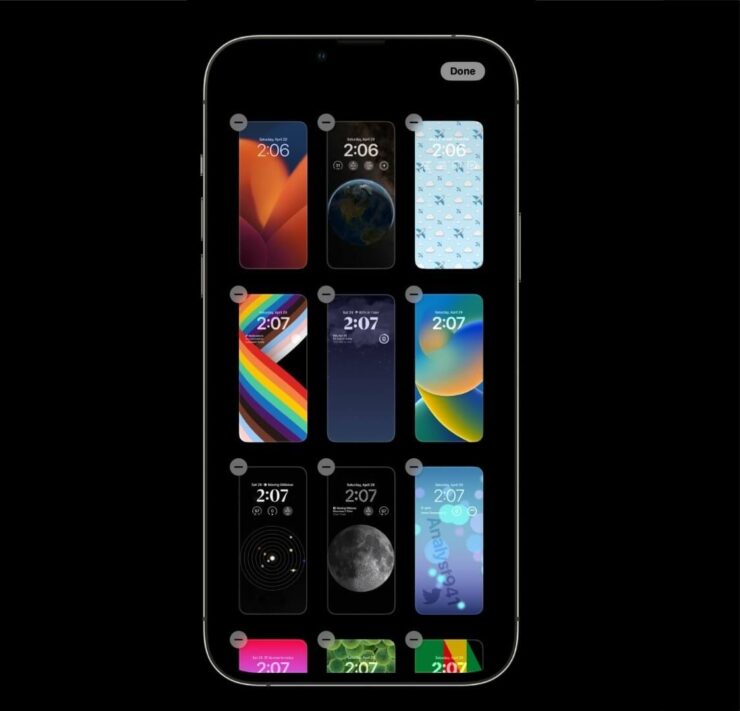 Настройка экрана блокировки на Айфоне. Можно будет одним нажатием удалить все лишние локскрины. Настройка экрана блокировки на Айфоне. Можно будет одним нажатием удалить все лишние локскрины. Фото.