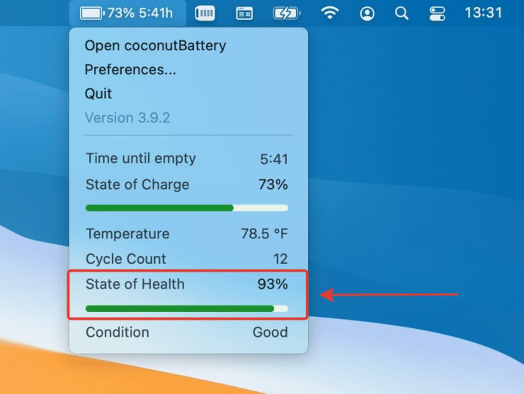 Состояние аккумулятора в Макбуке. Хоть аккумулятор и расходник, но его емкость тоже стоит проверить. Состояние аккумулятора в Макбуке. Хоть аккумулятор и расходник, но его емкость тоже стоит проверить. Фото.