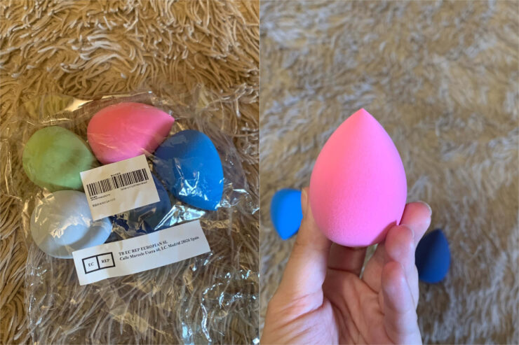 Спонжик для макияжа с Алиэкспресс. В комплекте идёт 7 спонжей разных цветов. Спонжик для макияжа с Алиэкспресс. В комплекте идёт 7 спонжей разных цветов. Фото.