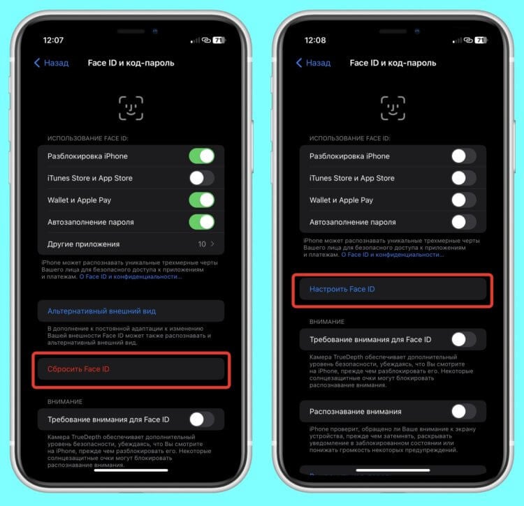 How to add a second face to Face ID.  The reset happens almost instantly.  Photo.
