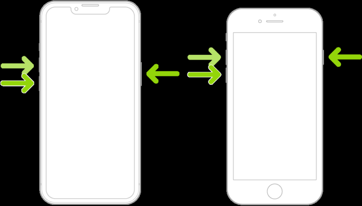 Придется задействовать все кнопки на корпусе iPhone. Фото.