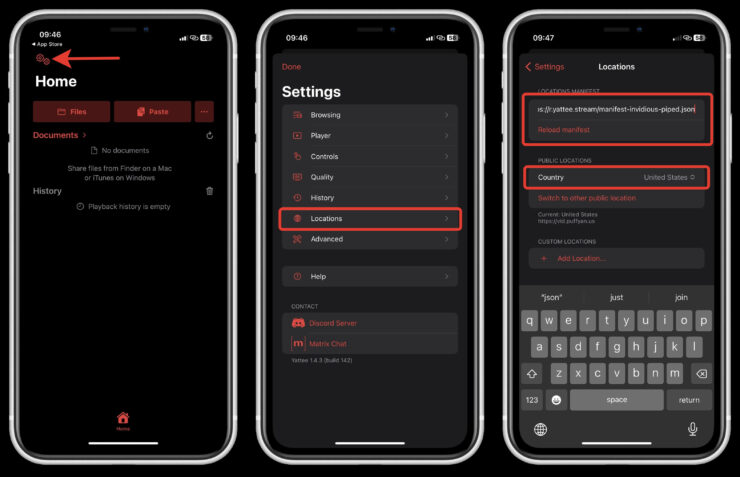 Страну можно установить любую из списка. Фото.
