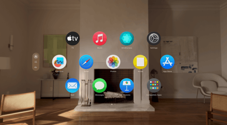 Что умеет Apple Vision Pro. Так выглядит рабочий стол VisionOS. Что умеет Apple Vision Pro. Так выглядит рабочий стол VisionOS. Фото.