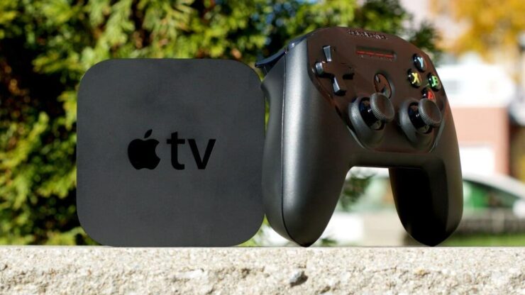 Если хотите с комфортом играть на Apple TV, то вам однозначно нужен беспроводной геймпад. Фото.