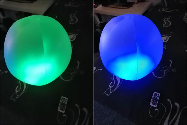 Надувной шар с подсветкой. В комплекте с шариком идёт пульт для регулировки подсветки. Надувной шар с подсветкой. В комплекте с шариком идёт пульт для регулировки подсветки. Фото.