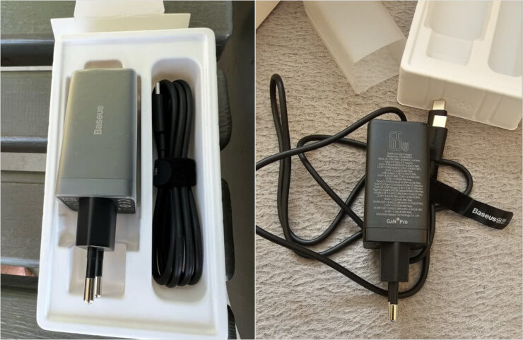 GaN-зарядник Baseus на 65 Вт. Это GaN-адаптер, выполненный по галлий-нитридной технологии. GaN-зарядник Baseus на 65 Вт. Это GaN-адаптер, выполненный по галлий-нитридной технологии. Фото.