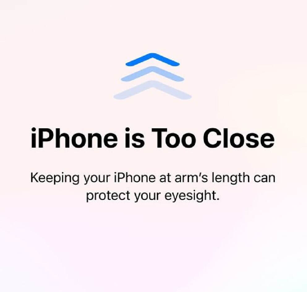 Секретные функции iOS 17. Айфон будет напоминать вам, если вы держите его слишком близко. Секретные функции iOS 17. Айфон будет напоминать вам, если вы держите его слишком близко. Фото.