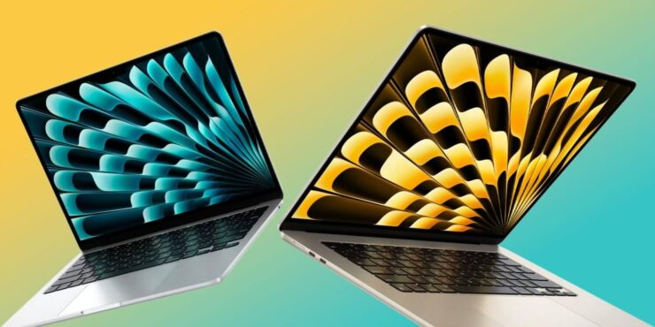 Под динамики в MacBook Air 15 отведено больше места. Фото.