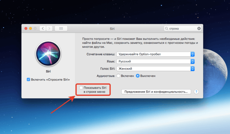 В старых версиях macOS каждую иконку придется выключать отдельно. Фото.