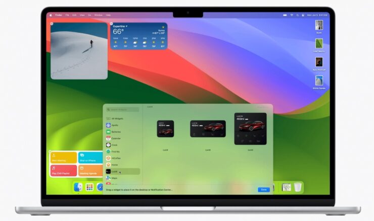 Виджеты будут такие же, как на Айфоне. Фото.
