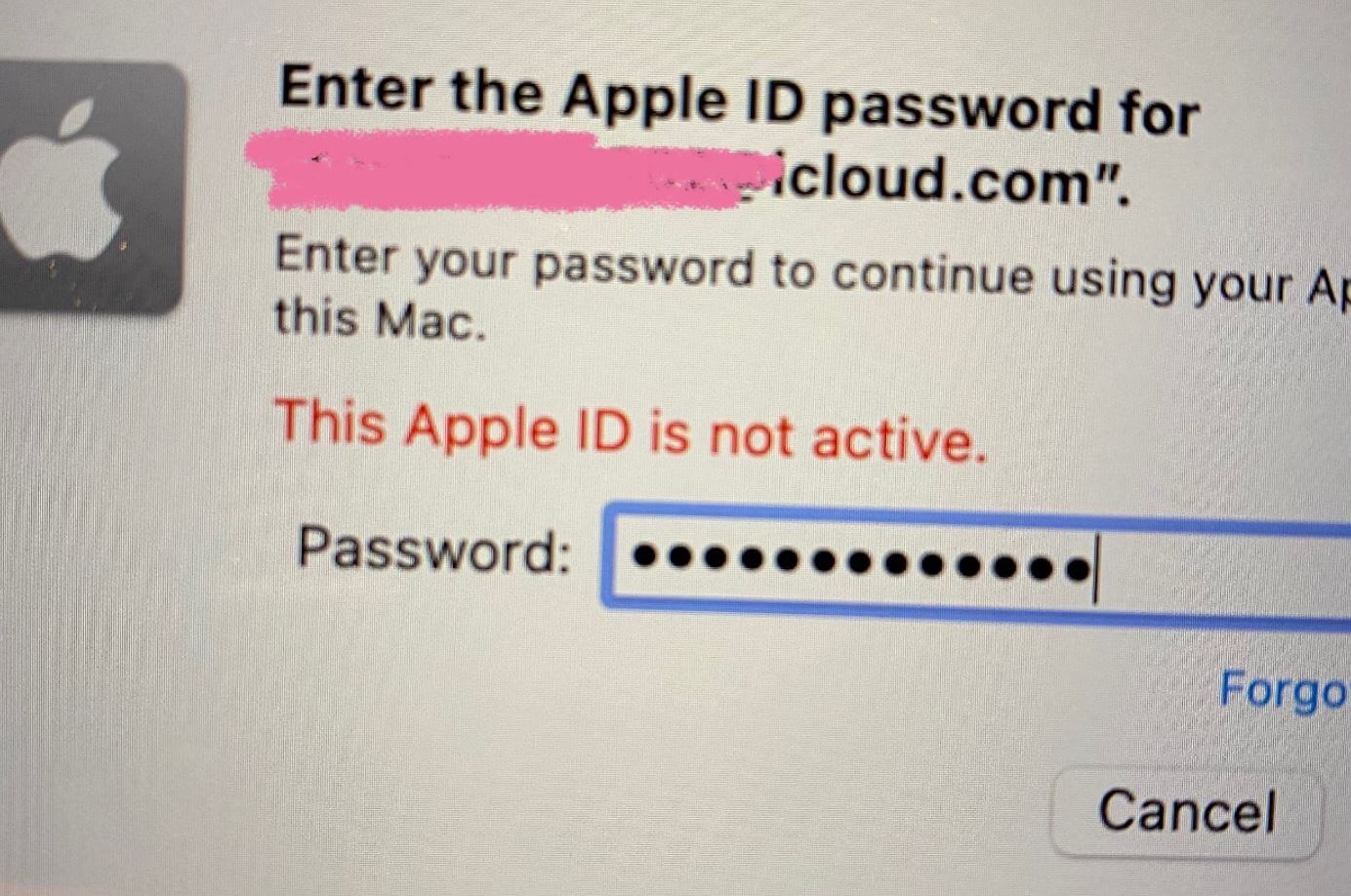 Apple ID не активен — как исправить. Из-за блокировки учетной записи Apple ID становится неактивен. Фото.