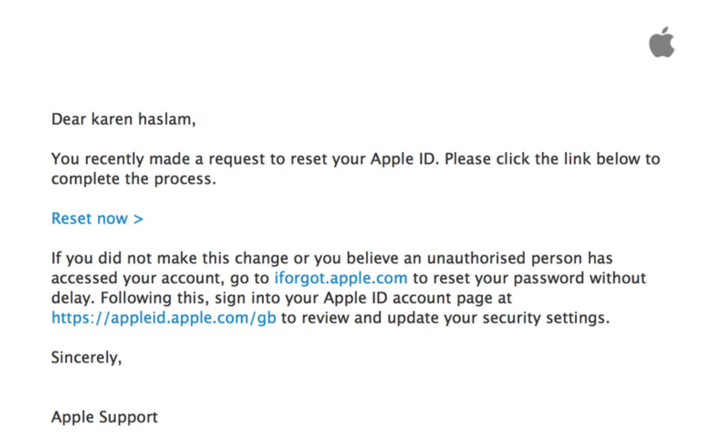 Может ли Apple отключить MacBook. Apple присылает вот такое письмо, если заметит подозрительный вход в Apple ID. Фото.