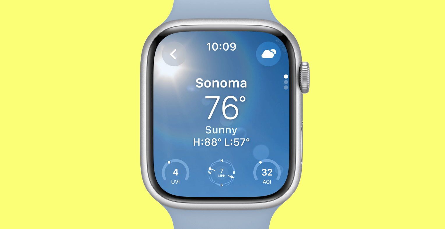 Погода стала похожа на приложение с Айфона. Фото.