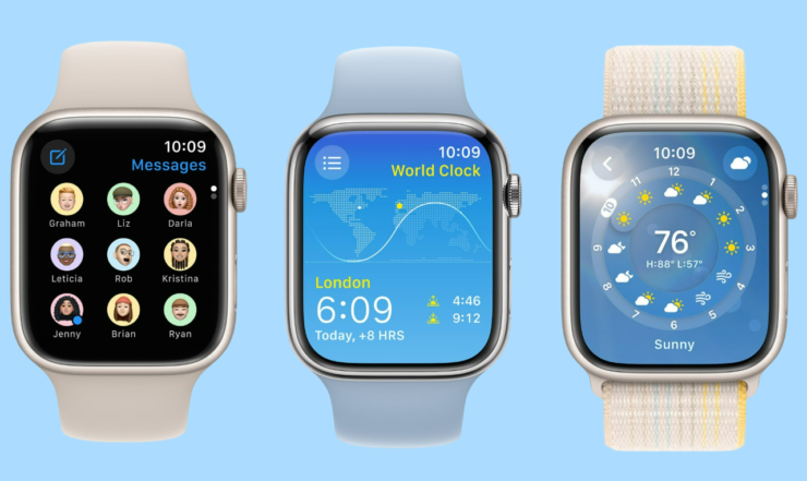 Что нового в watchOS 10. Приложения теперь занимают весь экран и выводят сразу больше информации. Что нового в watchOS 10. Приложения теперь занимают весь экран и выводят сразу больше информации. Фото.