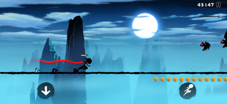 Игра про ниндзя. Скорости в этой игре очень быстрые. Фото.