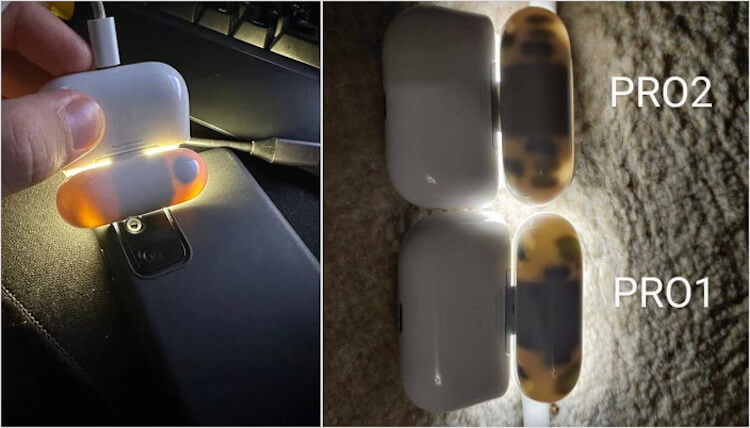 Как отличить подделку AirPods. Слева — подделка obozhemoy, справа — оригинальные подсы. Как отличить подделку AirPods. Слева — подделка obozhemoy, справа — оригинальные подсы. Фото.