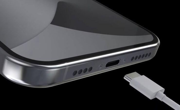 Айфон с USB-C. Перевод Айфонов на USB-C — одно из самых ожидаемых нововведений. Фото.
