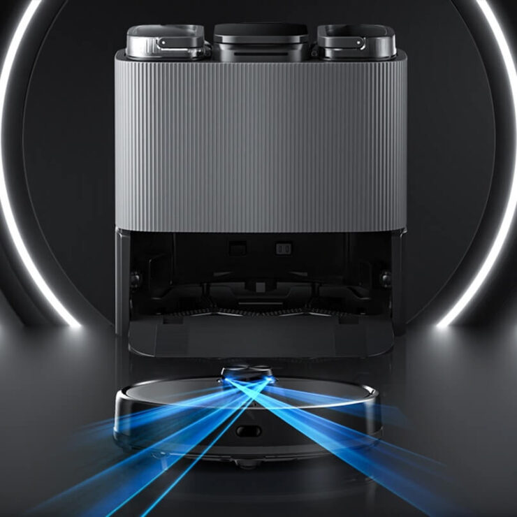 Робот-пылесос для уборки на коврах. Док-станция KaringBee S7 OMNI — это полноценное и высокотехнологичное устройство. Робот-пылесос для уборки на коврах. Док-станция KaringBee S7 OMNI — это полноценное и высокотехнологичное устройство. Фото.