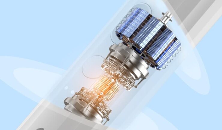 Мощность зубной щетки. Мотор очень шустрый, и его мощность можно регулировать. Фото.