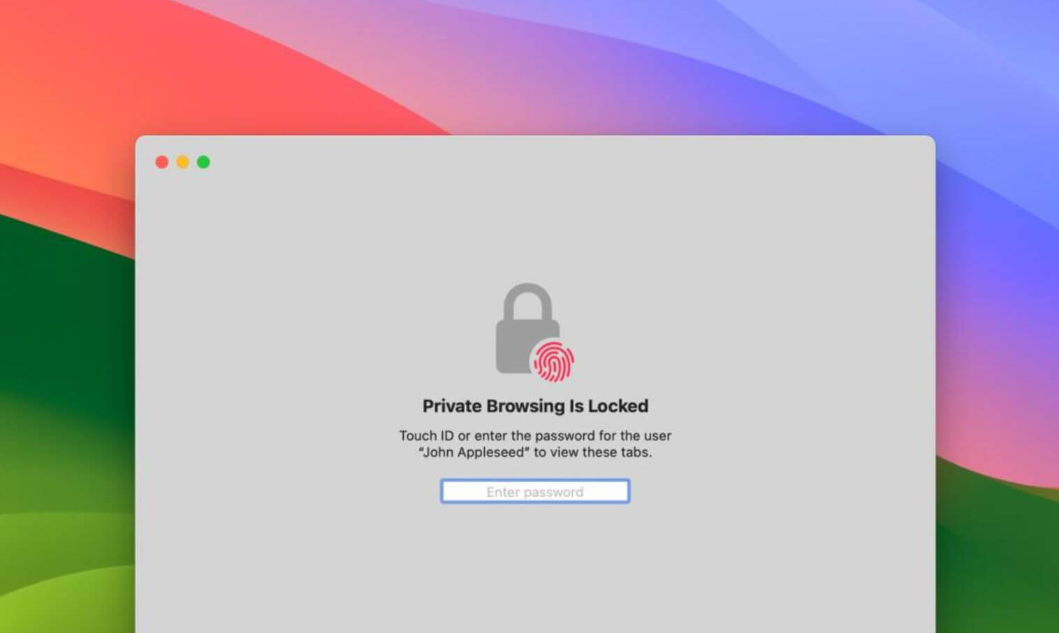 Новые функции macOS Sonoma. Вкладки в Сафари будут защищены от чужих глаз в режиме инкогнито. Новые функции macOS Sonoma. Вкладки в Сафари будут защищены от чужих глаз в режиме инкогнито. Фото.
