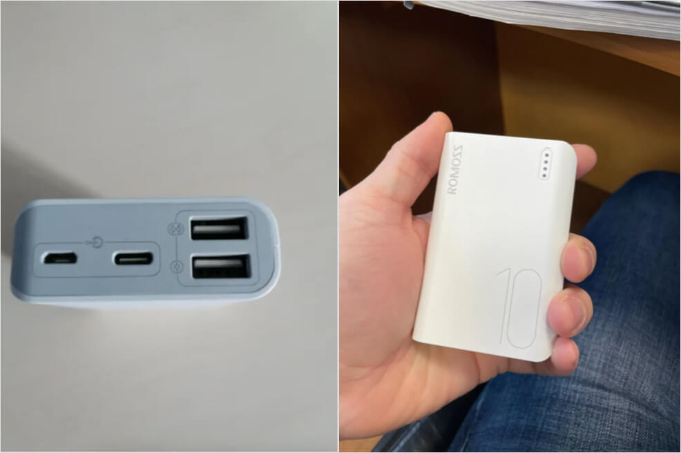 Компактный пауэрбанк на 10000 мА*ч. Пауэрбанк может спасти ваш смартфон от преждевременной разрядки. Фото.