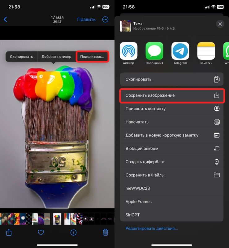 Как создать стикер на Айфоне. Если iOS может определить объект на фото, значит, можно будет легко создать стикер. Фото.