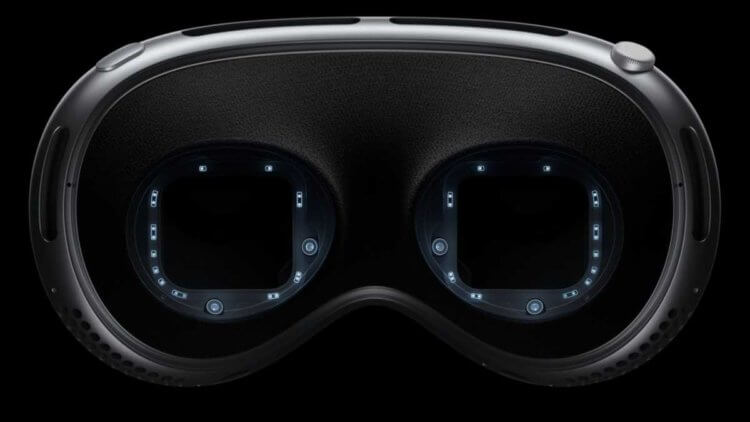 Как включить Apple Pay в VR-шлеме Apple. Кнопка слева сверху в верхней части шлема запускает оплату с помощью Optic ID. Как включить Apple Pay в VR-шлеме Apple. Кнопка слева сверху в верхней части шлема запускает оплату с помощью Optic ID. Фото.