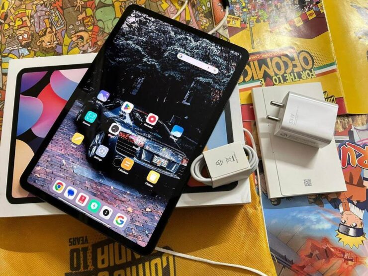 Цена Xiaomi Pad 6. Быстрая зарядка идет в комплекте с Xiaomi Pad 6. Фото.