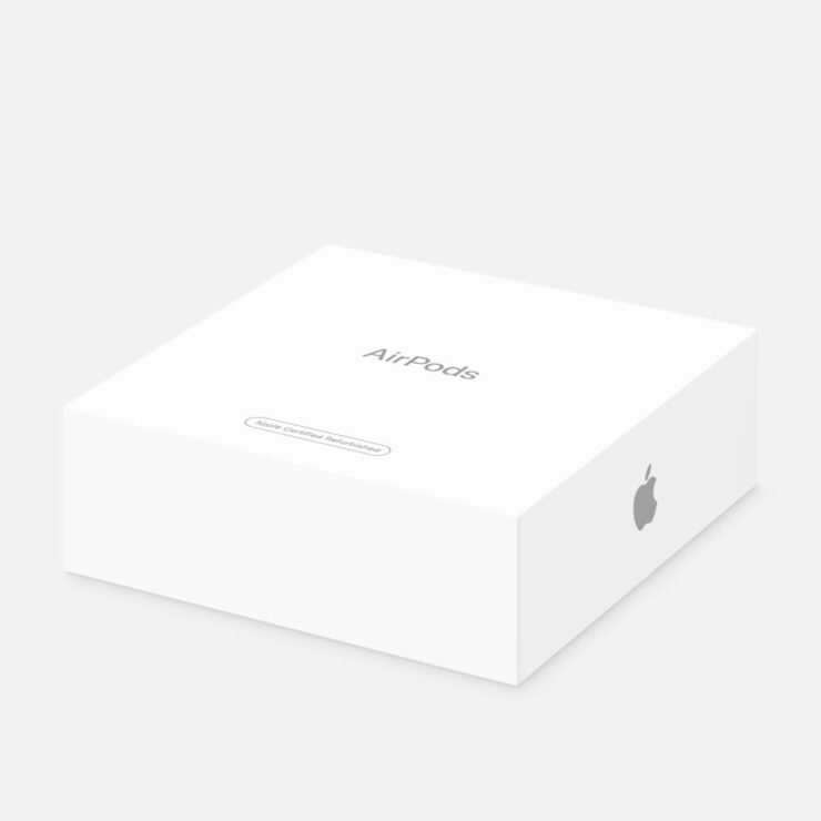 Коробка от AirPods. Вот так выглядит коробка с восстановленными AirPods 3. Фото.