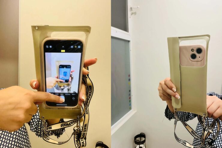 Водонепроницаемый чехол для смартфона. Чехол надежно защитит смартфон от попадания влаги. Фото.