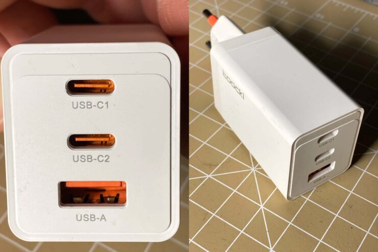 Быстрая зарядка для Айфона. Универсальная зарядка для нескольких устройств. Фото.