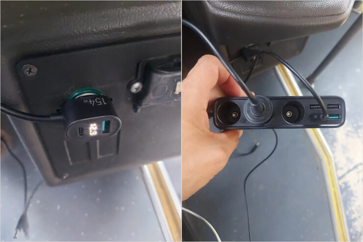 Быстрая зарядка для автомобиля. Автомобильный зарядник тоже может поддерживать быструю зарядку. Фото.