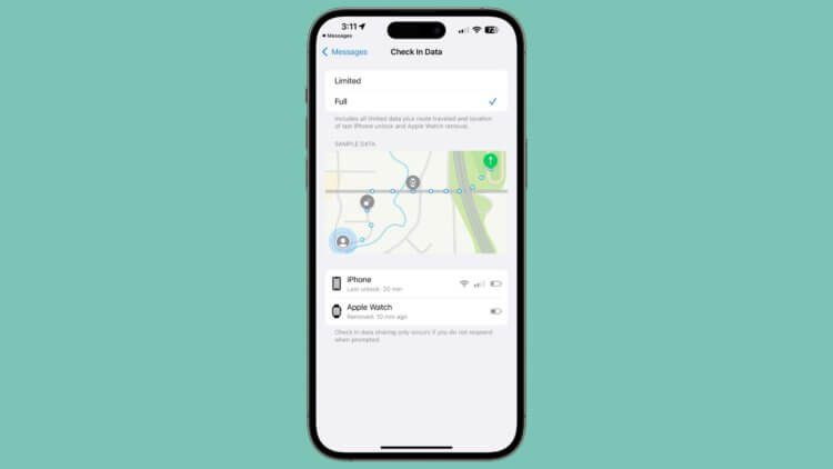 Что нового в iOS 17 Public Beta 3. При отслеживании маршрута теперь будет показываться уровень заряда батареи. Что нового в iOS 17 Public Beta 3. При отслеживании маршрута теперь будет показываться уровень заряда батареи. Фото.