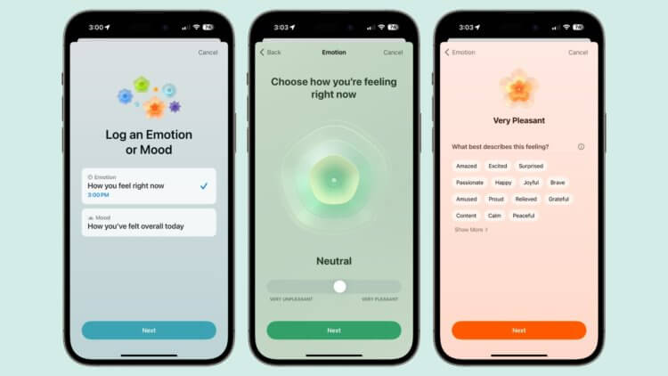 Что нового в iOS 17 Public Beta 3. В отслеживании настроения появились новые анимации. Что нового в iOS 17 Public Beta 3. В отслеживании настроения появились новые анимации. Фото.