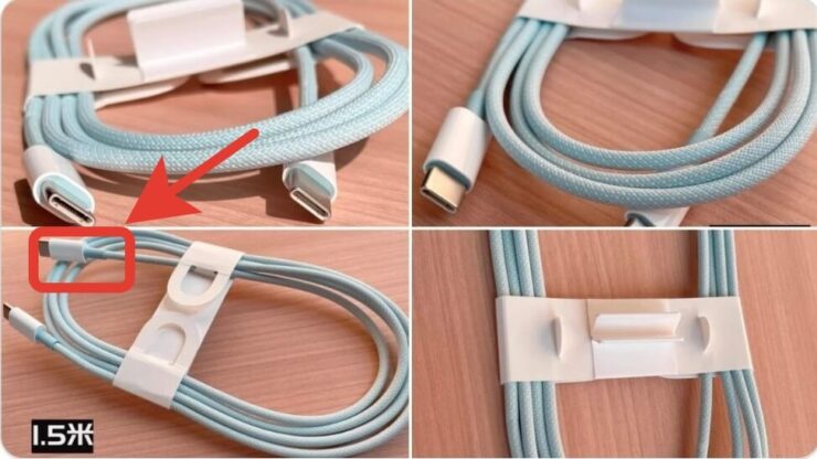 Каким кабелем заряжать iPhone 15. Обратите внимание на усиление в районе штекера. Фото.