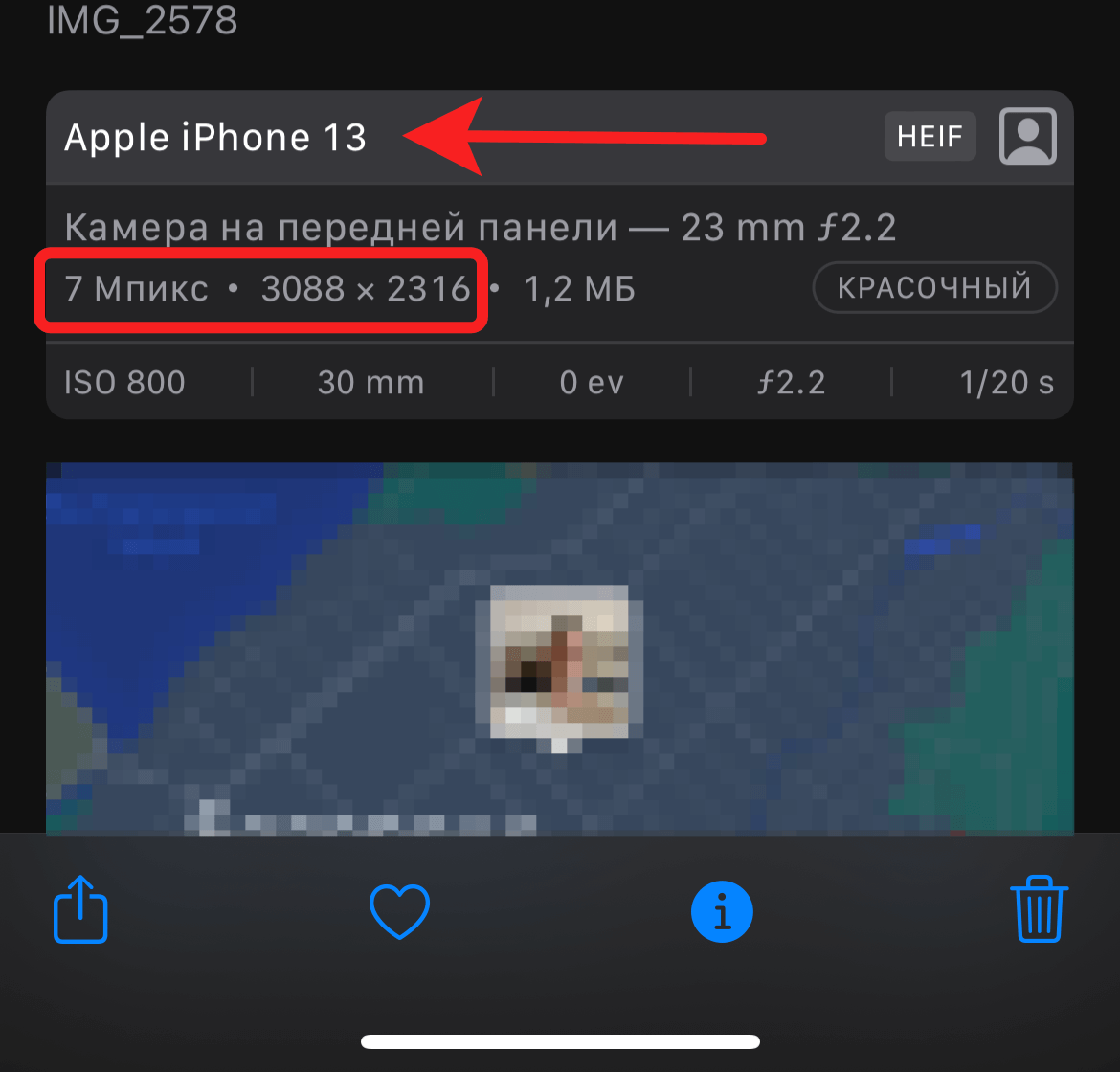 Разрешение фото на Айфоне. По умолчанию передняя камера iPhone делает селфи с разрешением 7 МП. Фото.