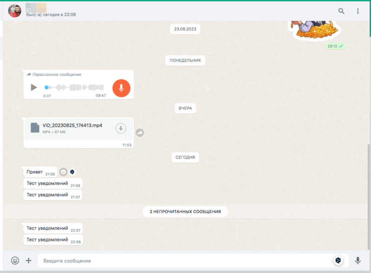 Читать переписки в Ватсап Веб. Вся информация в чате будет вам доступна. Фото.