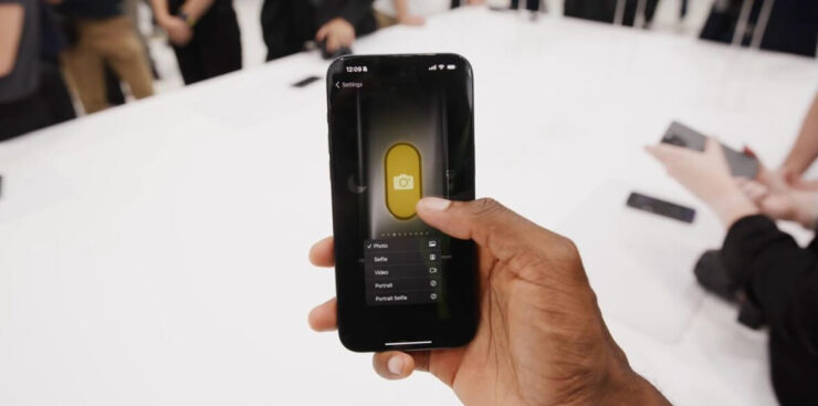 Как настроить новую кнопку в iPhone 15 Pro. При выборе запуска камеры у вас будет возможность выбрать режим съемки. Фото.