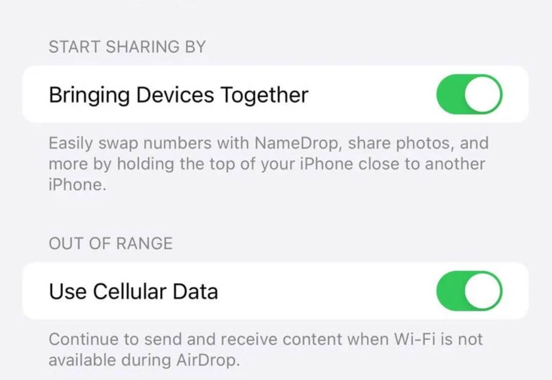 Что нового в iOS 17.1 beta 1. AirDrop теперь работает на расстоянии. Что нового в iOS 17.1 beta 1. AirDrop теперь работает на расстоянии. Фото.