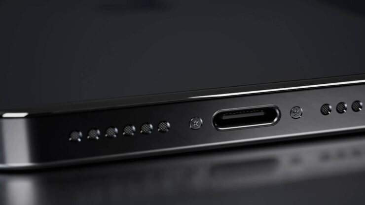 Что умеет USB-C в iPhone 15 Pro и 15 Pro Max. USB-C передаёт данные на высокой скорости, и для этого нужна дополнительная оперативка. Фото.