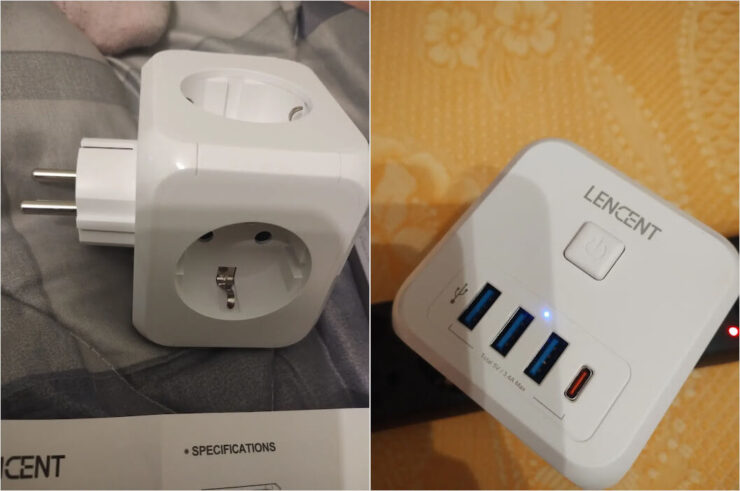 Тройник для розеток с USB. Эта штука лучше любых удлинителей. Тройник для розеток с USB. Эта штука лучше любых удлинителей. Фото.