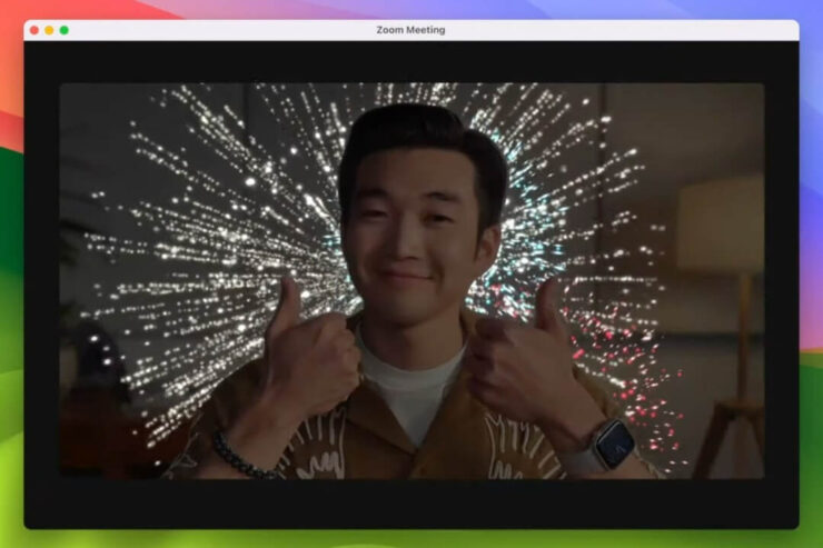 Как сделать эффекты на видео. Покажите жест в камеру и анимация заработает. Фото.