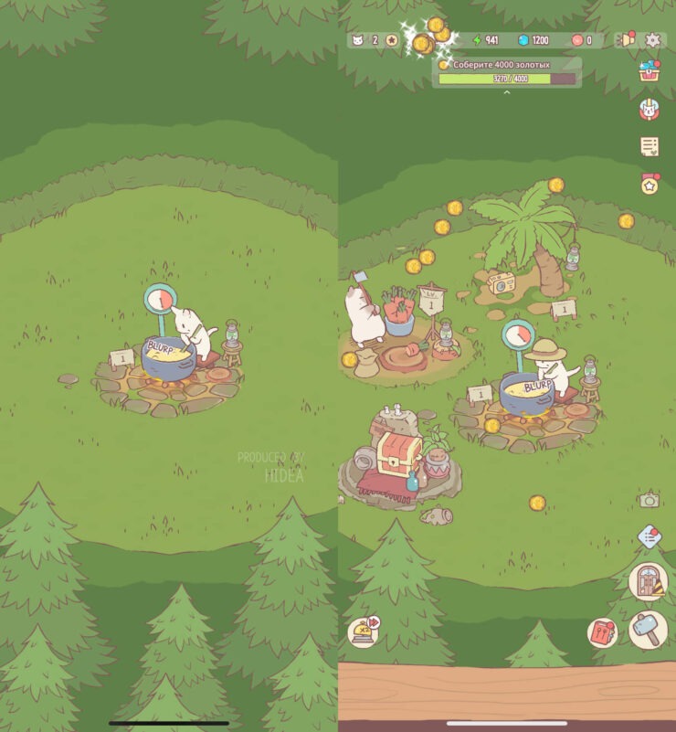 Кошки и суп — лучший симулятор на Айфон. Прокачать всю кошачью кухню очень просто. Фото.