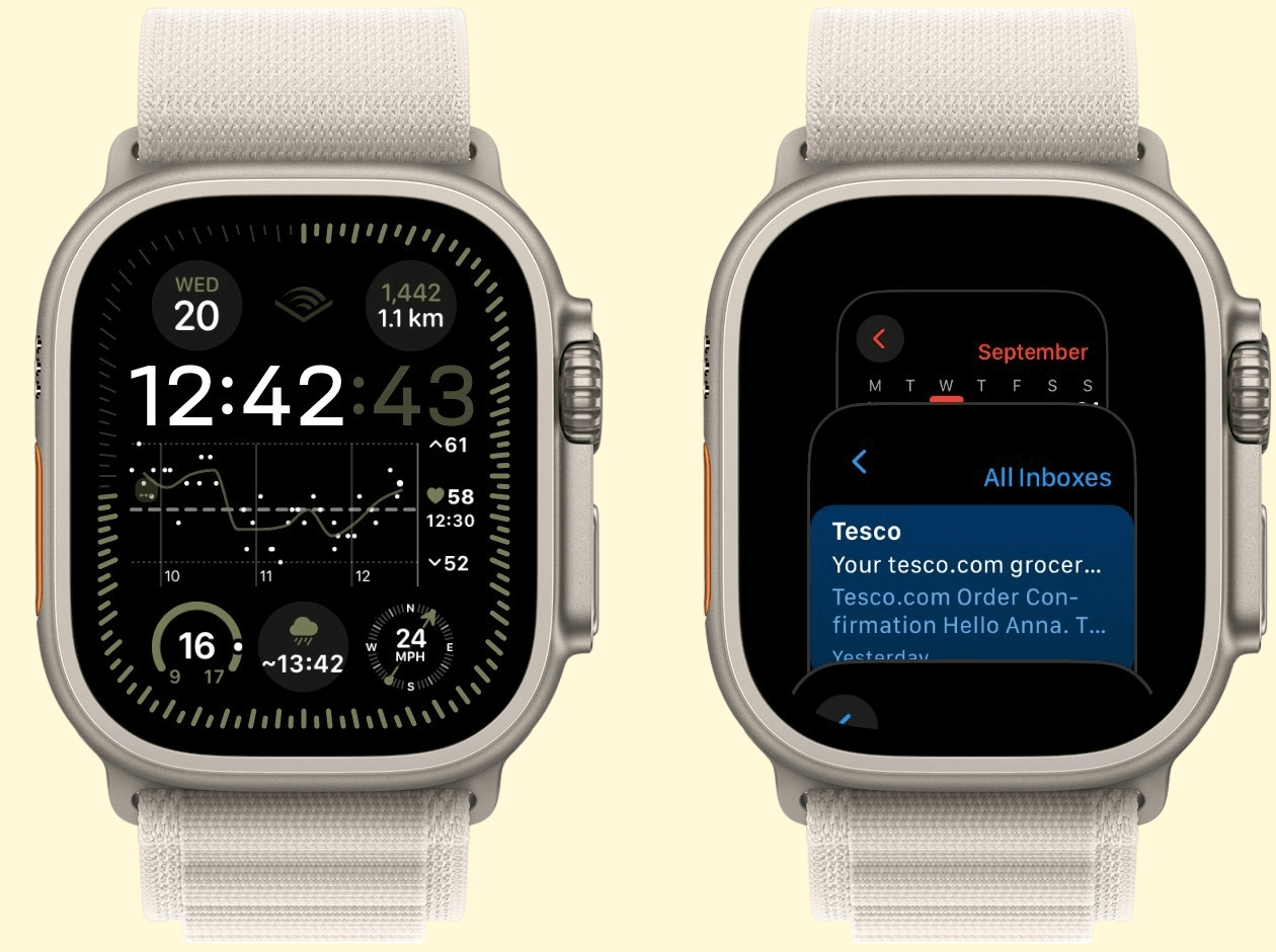 Как посмотреть открытые приложения на Apple Watch. Просто дважды нажмите на колесико и откроется Dock. Источник: MacRumors.com. Фото.