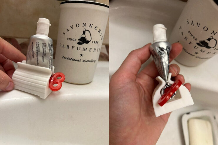 Пресс для зубной пасты. С таким прессом в тюбике не останется ни капли. Пресс для зубной пасты. С таким прессом в тюбике не останется ни капли. Фото.