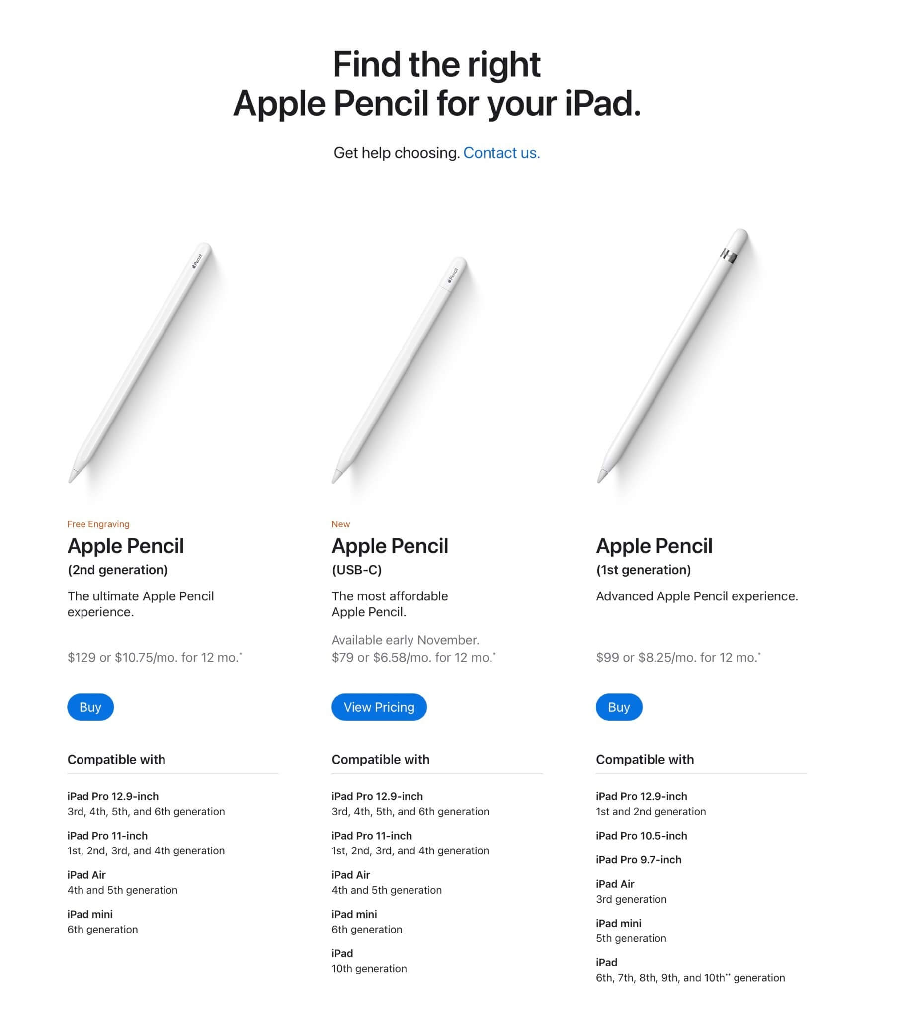 Apple представила новый Apple Pencil. Он заряжается через USB-C и