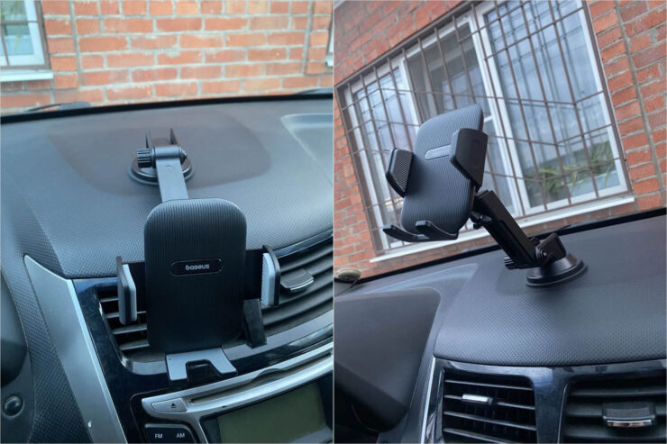 Держатель для смартфона в авто Baseus. Более удобного держателя я ещё не встречал. Держатель для смартфона в авто Baseus. Более удобного держателя я ещё не встречал. Фото.