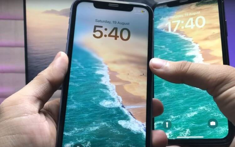 Как убрать размытие обоев на Айфоне в iOS 17. Фото.