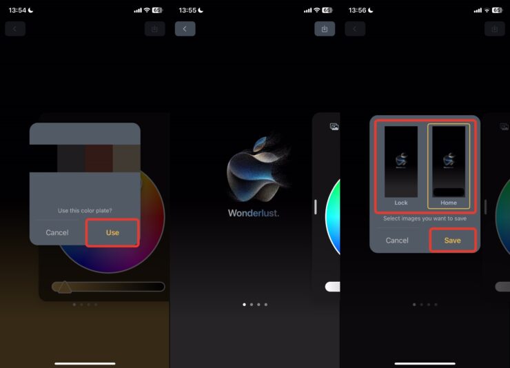 Значки внизу экрана на Айфоне. Согласитесь с предложенной палитрой цветов. Фото.